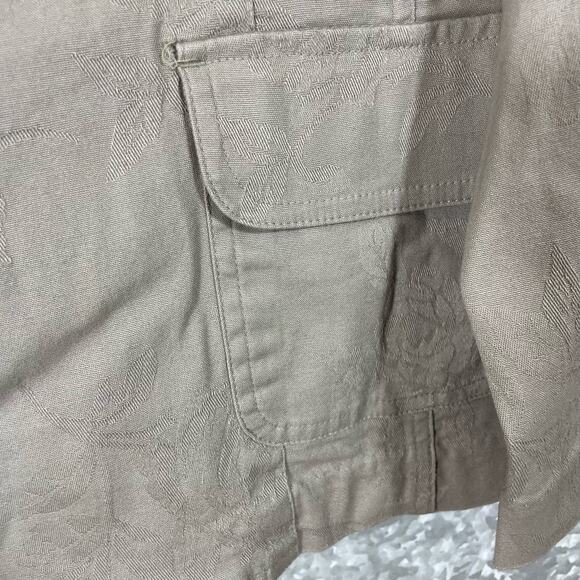 White Stage Women's Plus Size Taupe Floral Jacquard Blazer - Size 18W/20W - Boho - Picture 3 of 7